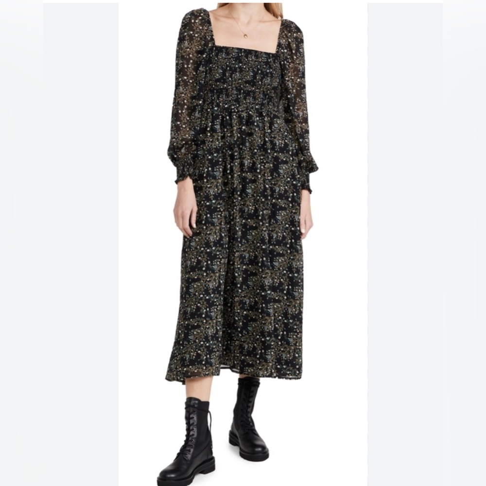 O.p.t. Classic Smocked MIDI Dress